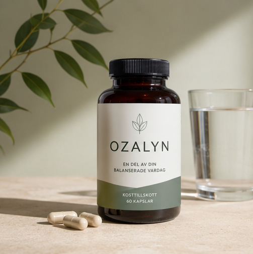 Förpackningen Ozalyn mot en ljus, neutral bakgrund